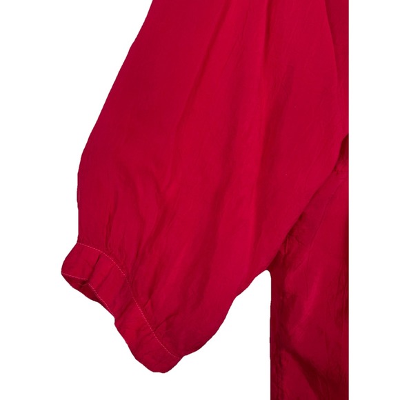 Johnny Was Hot Pink Floral Embroidered Button Up Blouse‎ Women's Size M - Picture 6 of 12